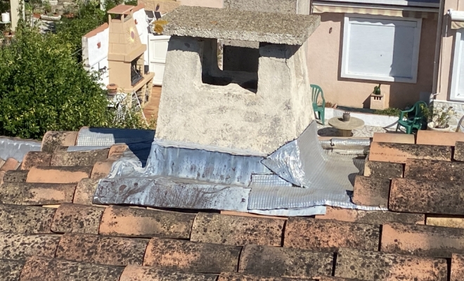 Étanchéité du pied de cheminée, Nîmes, WILS.RENOVATIONS